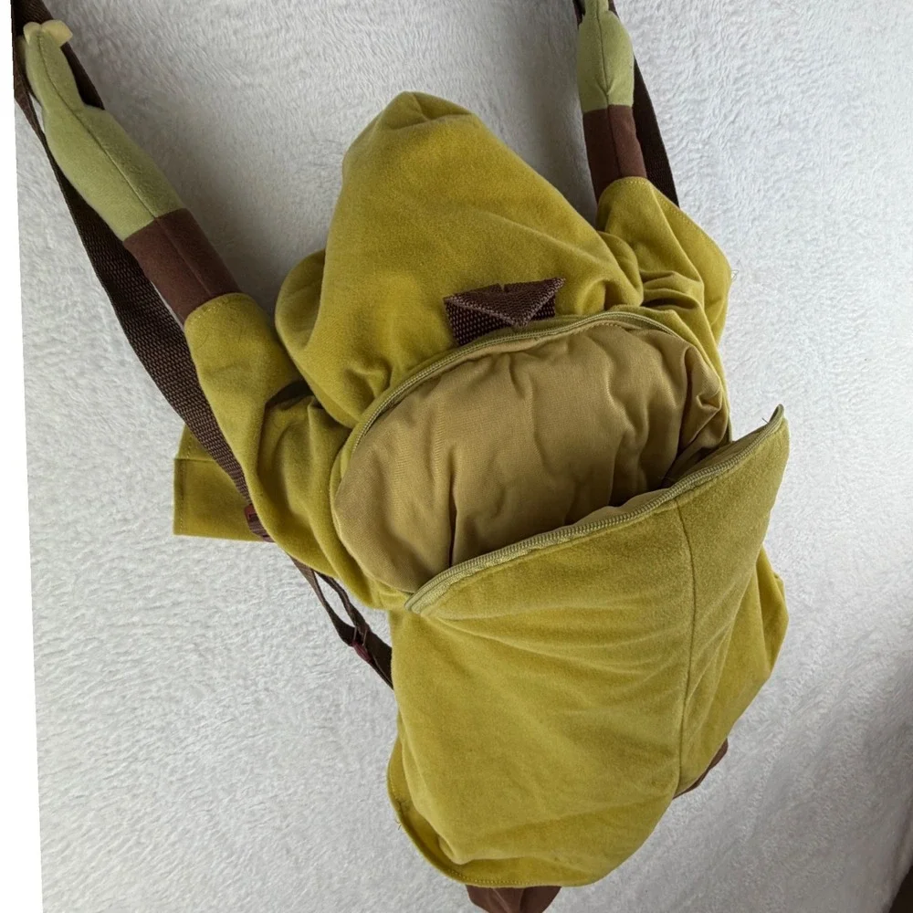 Disney Parks Yoda Plush Backpack Kids OS Star Wars Jedi Master Green Brown